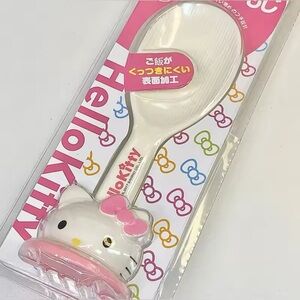 Hello Kitty Pink 20 CM Rice Paddle Scoop Scooper + Holder Countertop NEW Kawaii